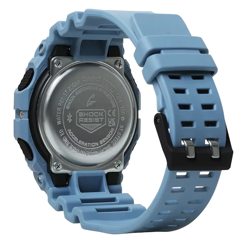 Casio G-Shock Digital G-LIDE (Bluetooth) Light Blue Strap Men's Watch- GBX-100-2A
